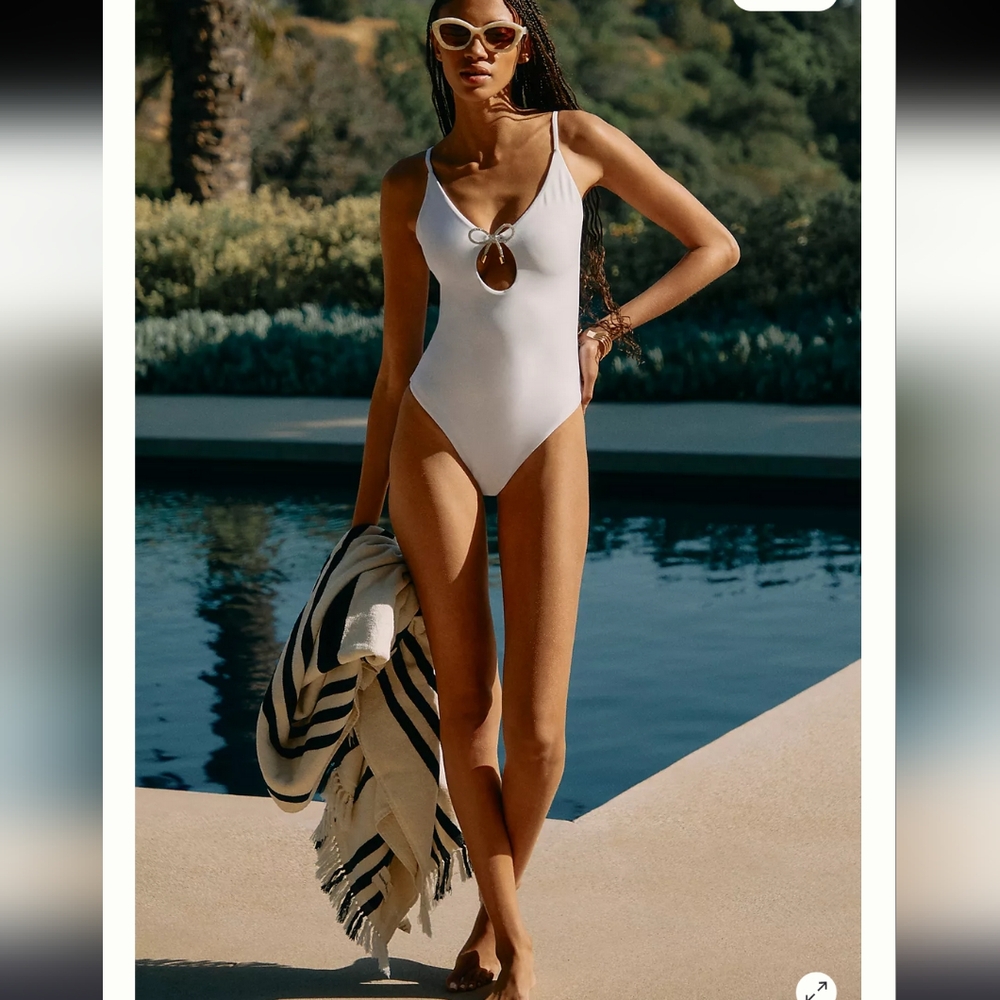 Beach Riot White One Piece Swimsuit